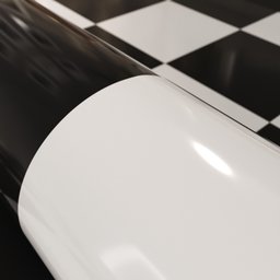 Piso Vinilico Xadrez, Quadriculado, Discoteca Preto e Branco, 38m² 0,7mm Damas - 3