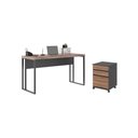 Ver imagem 1 de Mesa 1200 com Gaveteiro Formosa Noce Preto