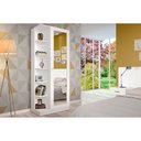 Ver mais imagens de Armário Sapateira Quarto Duetto c/ 1 Porta c/ Espelho Branco - Henn