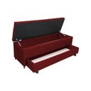 Ver imagem 1 de Recamier com Auxiliar Casal Suede(1.38x0.50):vermelho