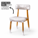 Ver imagem 7 de Kit 6 Cadeiras de Jantar Alice Madeira Maciça Estofadas Bouclé Bege Madeira Mel Di Franco