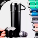 Ver imagem 1 de Kit Garrafa Térmica Vacuum Flask Set 500ml com 3 Xícaras - Casa Chick Variado