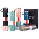 Ver imagem 7 de Kit Garrafa Térmica Vacuum Flask Set 500ml com 3 Xícaras - Casa Chick Variado