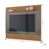 Painel para TV 60 Polegadas Dublin 158 Cinza Pérola Cedro - 2