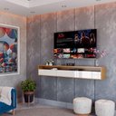 Ver imagem 2 de Rack Suspenso para Tv Life Off White com Freijó - Móveisaqui