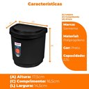 Ver imagem 5 de Lixeira para Cozinha Banheiro Flip 2,5 Litros Preto - Sanremo