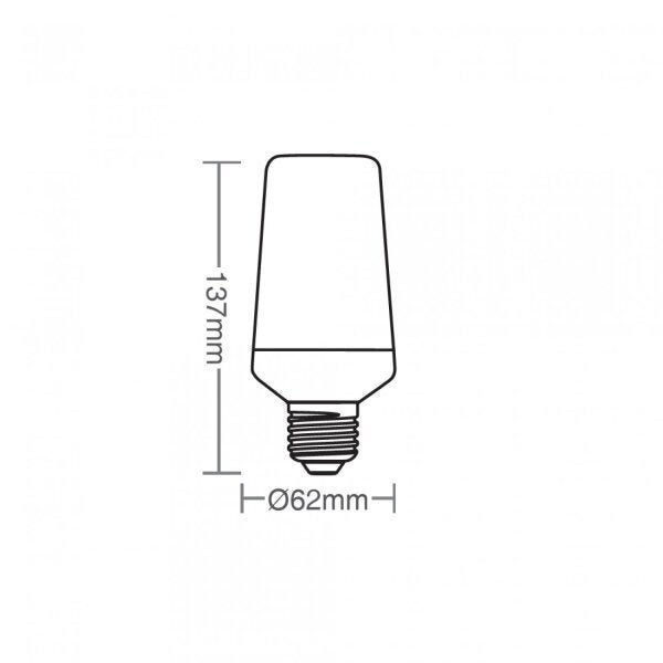 Lâmpada LED Flamejante 5W Bulbo E27 Taschibra Efeito Chama Âmbar - 3