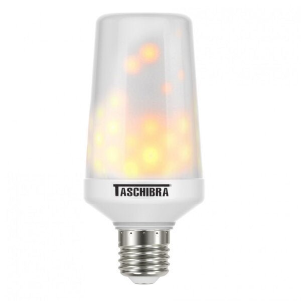 Lâmpada LED Flamejante 5W Bulbo E27 Taschibra Efeito Chama Âmbar - 1