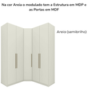 Ver imagem 7 de Guarda Roupa Modulado 3 Pecas Seletto Areia Henn