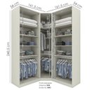 Ver imagem 3 de Guarda Roupa Modulado 3 Pecas Seletto Areia Henn
