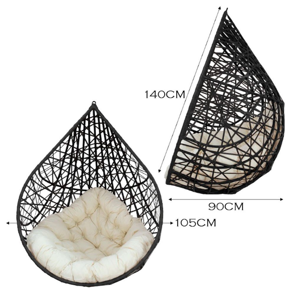 Cadeira Balanço Ninho Suspenso Gota Tramado com Almofada Impermeável Acesse Móveis - 3