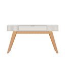 Ver imagem 6 de Aparador de Sala Pé em Madeira Maciça 136cm Laisa Off White C04 - D’Rossi