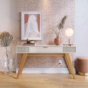 Ver imagem 2 de Aparador de Sala Pé em Madeira Maciça 136cm Laisa Off White C04 - D’Rossi