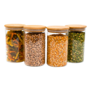 Ver imagem 5 de Pote de Vidro Hermético Redondo com Tampa Bambu - 1100ml