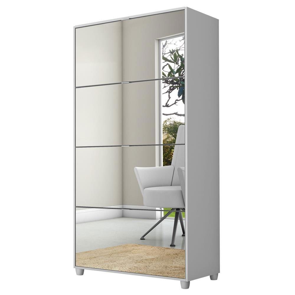 Sapateira Fama Móveis Orlando com 4 Gavetas e Espelho MadeiraMadeira