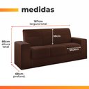 Ver imagem 4 de Conjunto de Sofá 2 e 3 Lugares Leon Veludo Mamflex Marrom