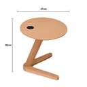 Ver mais imagens de MESA DE CANTO TREK DEKORIEN EM MADEIRA COM CARREGADOR POR INDUÇÃO Qi:Marfim Linheiro
