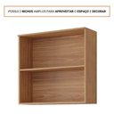 Ver imagem 4 de Armário Aéreo de Cozinha 100%mdf 80cm com 2 Portas Basculantes Bella Mgm Móveis Freijó