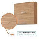 Ver imagem 5 de Armário Aéreo de Cozinha 100%mdf 80cm com 2 Portas Basculantes Bella Mgm Móveis Freijó