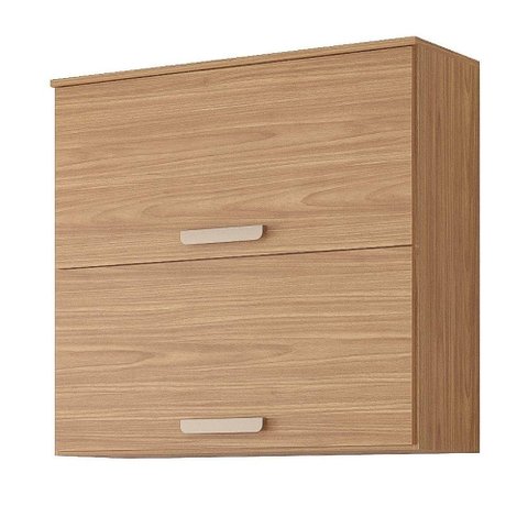 Armário Aéreo de Cozinha 100%mdf 80cm com 2 Portas Basculantes Bella Mgm Móveis Freijó