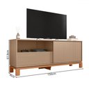 Ver imagem 4 de Rack para Tv até 55 Polegadas Mondrian 1 Porta 1 Gaveta Ripado 3d Sued/freijó - Caemmun