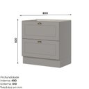 Ver imagem 3 de Balcão 80cm com 02 Gavetas Cozinha Americana