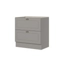 Ver imagem 3 de Balcão 80cm 100% MDF com 02 Gavetas Cinza Americana