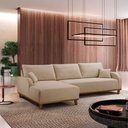 Ver imagem 1 de Sofá Albano Linho 300cm Chaise Lado Esquerdo Meu Sofá Online A226 Linho Bege