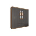 Ver imagem 5 de Guarda Roupa 8 Portas e 6 Gavetas C/ Espelho Liverpool Jatoba - Santos Andirá