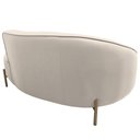 Ver mais imagens de Sofá Curvo 02 Lugares 150cm Braço Direito Thommy Pés Ouro Fosco Linho Off White - Casaepoltrona