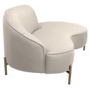 Ver imagem 7 de Sofá Curvo 02 Lugares 150cm Braço Direito Thommy Pés Ouro Fosco Linho Off White - Casaepoltrona