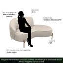 Ver imagem 4 de Sofá Curvo 2 Lugares 150cm Braço Dir. Thommy Pés Ouro Linho Off White - Nexta Casa