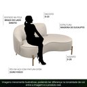 Ver imagem 4 de Sofá Curvo 02 Lugares 150cm Braço Direito Thommy Pés Ouro Fosco Linho Off White - Casaepoltrona