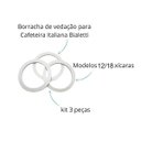 Ver imagem 2 de 3x Anel Reparo Borracha Bialetti Vedação Moka Express 12 Xíc