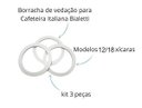 Ver imagem 2 de 3x Anel Reparo Borracha Bialetti Vedação Moka Express 12 Xíc