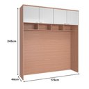 Ver imagem 4 de Guarda Roupa Modulado Ponte 4 Portas 2450x1730mm Setiba Plus Rimo Carvalho/branco