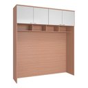 Ver imagem 1 de Guarda Roupa Modulado Ponte 4 Portas 2450x1730mm Setiba Plus Rimo Carvalho/branco