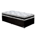 Ver imagem 2 de Cama Base Box Baú Solteiro Super Confort Suede Preto + Colchão Solteiro Super Confort D33 24x88x188