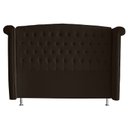Ver imagem 1 de Cabeceira Cama Box Casal Queen 160 cm Malibu Suede Marrom Dimazza Móveis