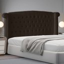 Ver imagem 2 de Cabeceira Cama Box Casal Queen 160 cm Malibu Suede Marrom Dimazza Móveis