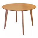 Ver imagem 1 de Mesa de Jantar Redonda de Madeira de 90cm na Cor Freijó