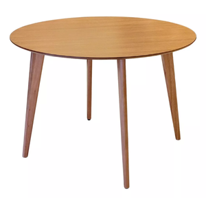 Mesa de Jantar Redonda de Madeira de 90cm na Cor Freijó