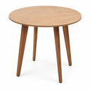 Ver imagem 1 de Mesa de Jantar Redonda de Madeira de 90cm na Cor Freijó