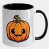 Caneca Branca com Interna Preta Y5 Halloween Abobora Fofa 5 - 1