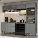 Ver imagem 1 de Armário de Cozinha Completa 260cm Cinza Nice Madesa 09