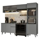 Ver imagem 3 de Armário de Cozinha Completa 260cm Cinza Nice Madesa 09