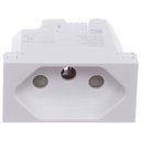 Ver imagem 1 de Módulo Tomada 2 Pinos + Terra 20 Amperes 250 Volts Branco Orion - S70203104 - Schneider Modulo Tomad