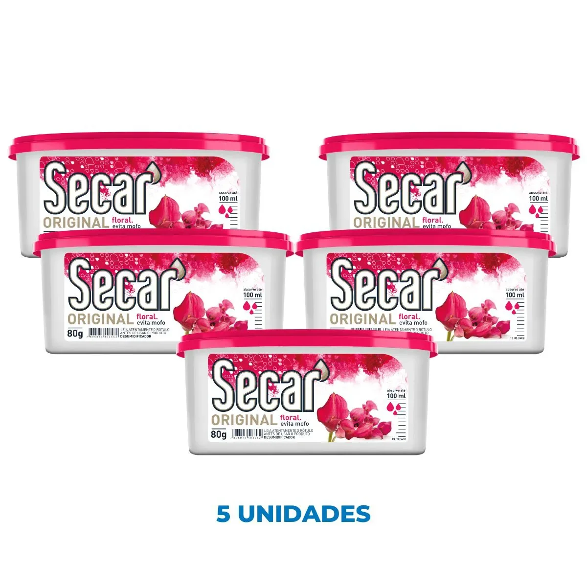 Kit 5 Anti Mofo Secar Original Floral 80g - 2