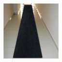 Ver imagem 3 de Tapete Passadeira Grande Aveludado 055x300 Borda sem Costura Preto