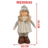 Decorativo Pelúcia Menina Natalina Enfeite Natal 30cm - 3